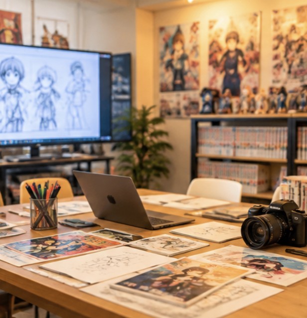 Ruang workshop manga dan anime
